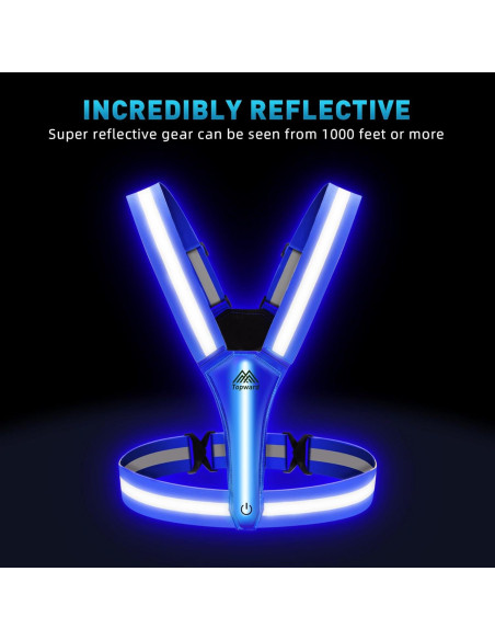 Chaleco Reflectante LED Topward para Correr y Caminar - Alta Visibilidad Chaleco Reflectante LED Topward para Correr y Caminar - Alta Visibilidad