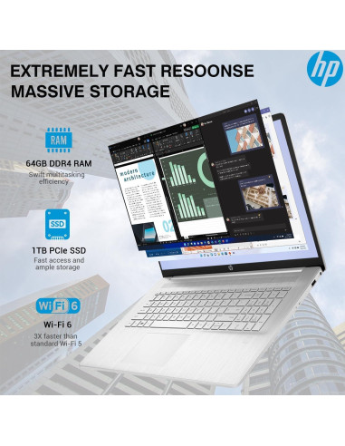 HP 17 Computadora Portátil i7 64GB RAM 1TB SSD Pantalla Táctil