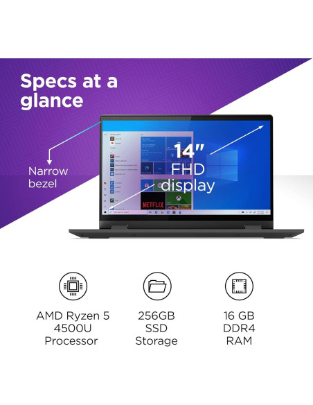 Laptop 2 en 1 Lenovo Ideapad Flex 5, 14" FHD, Ryzen 5, 16GB RAM, 256GB SSD Laptop 2 en 1 Lenovo Ideapad Flex 5, 14" FHD, Ryzen 5, 16GB RAM, 256GB SSD
