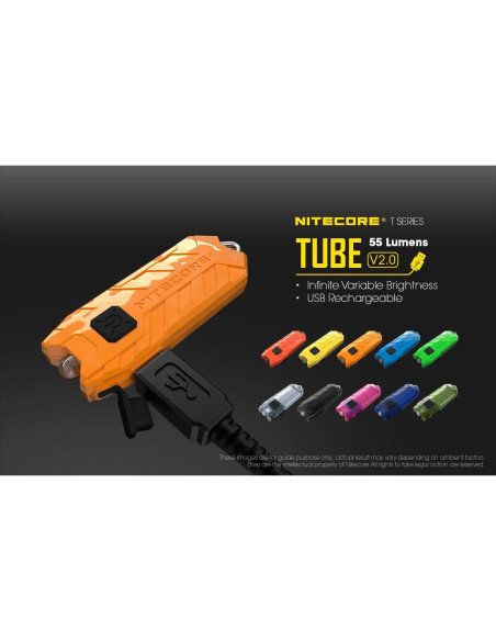 Linterna de Llavero Nitecore Tube V2.0 55 Lúmenes Recargable USB Amarillo Linterna de Llavero Nitecore Tube V2.0 55 Lúmenes Recargable USB Amarillo