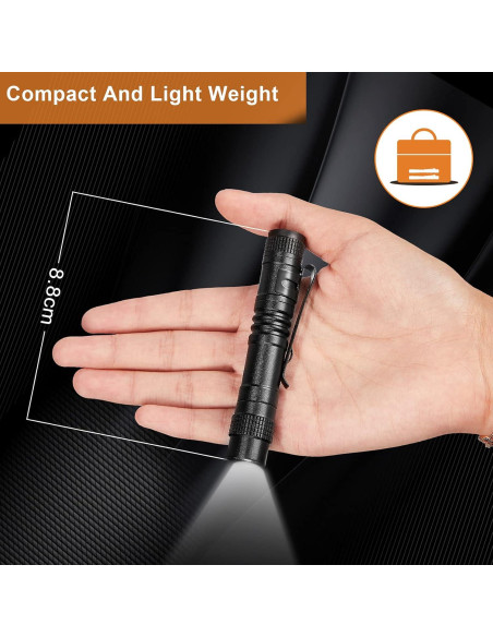 Linterna de Bolsillo LED Honoson 10 Piezas Aluminio 8.9 cm Linterna de Bolsillo LED Honoson 10 Piezas Aluminio 8.9 cm