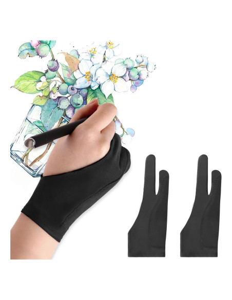 Guantes de Dibujo Mixoo 2 Piezas - Lycra Transpirable Pequeño Guantes de Dibujo Mixoo 2 Piezas - Lycra Transpirable Pequeño