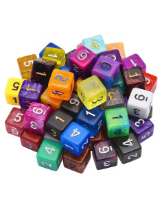 Juego de Dados de 6 Caras AUSTOR 56 Piezas con Bolsa