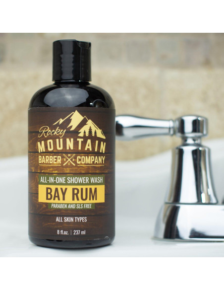 Gel de Ducha Todo-en-Uno Rocky Mountain 226.8 ml Bay Rum Gel de Ducha Todo-en-Uno Rocky Mountain 226.8 ml Bay Rum