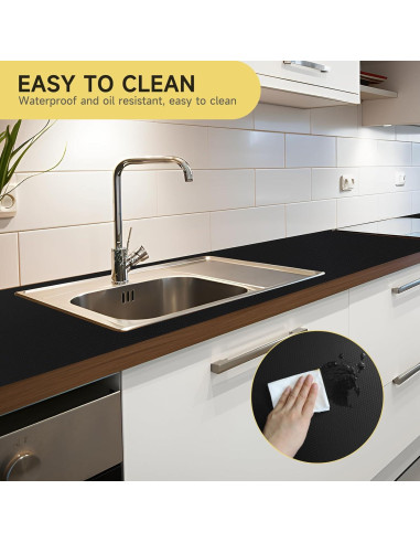 Forro Adhesivo para Estantes WochiTV 30x150 cm Negro EVA