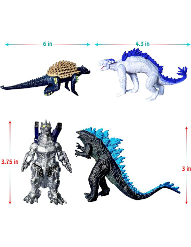 Conjunto de 12 Figuras de Acción Godzilla x Kong TwCare