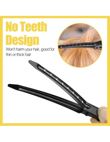 Clips de Pelo Tipo Cocodrilo YGDZ 30pcs 8.89cm Negro