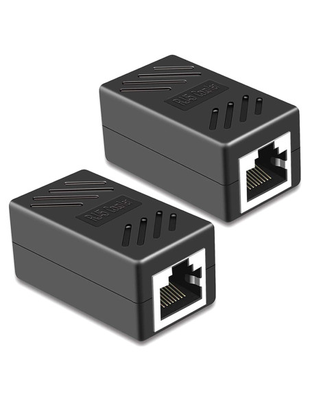 Acoplador RJ45 PLUSPOE Hembra a Hembra 10 Gbps - Paquete de 2 Acoplador RJ45 PLUSPOE Hembra a Hembra 10 Gbps - Paquete de 2