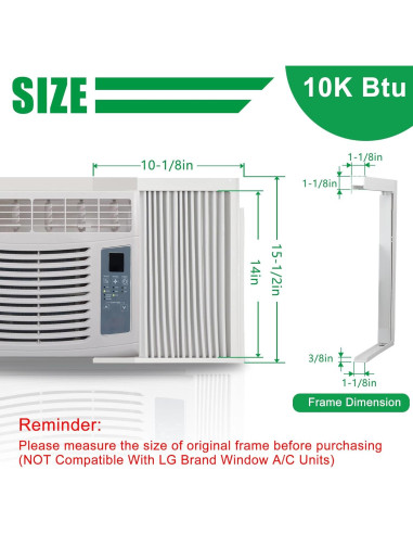Panel Lateral Aire Acondicionado Forestchill 10,000 BTU Blanco