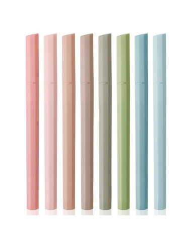 Marcadores Estéticos Mr. Pen - Paquete de 8, Punta Cincel, Colores Brillantes