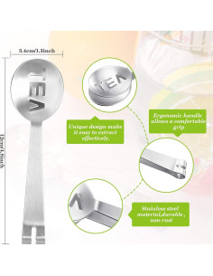 Pinzas exprimidor de bolsa de té acero inoxidable Patelai 4 piezas 2