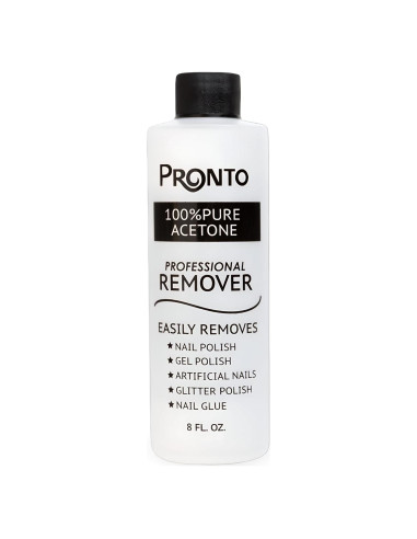 Removedor de Esmalte de Uñas Pronto Acetona Pura 236.6 ml