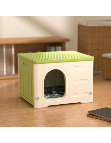 Casa para Gatos TSEHOOHOO Plástico Apilable Verde 55.9x18x43.2cm