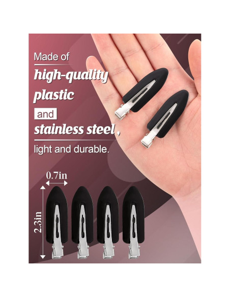 Clips para el Cabello MADHOLLY 6 Pcs Sin Doblado Negro Clips para el Cabello MADHOLLY 6 Pcs Sin Doblado Negro