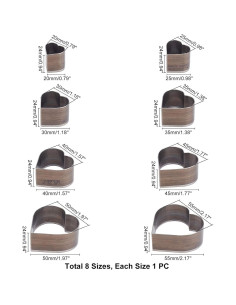 Juego de Cortadores de Perforación PH PandaHall 8 Pcs Corazón 2