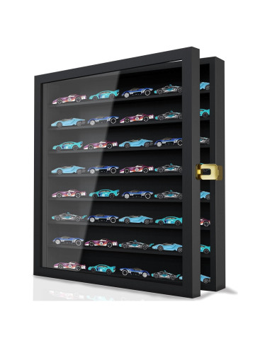 Estuche de Exhibición Buruis para 40 Autos Hot Wheels Negro