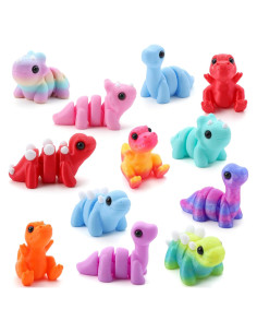 Set de 12 Mini Dinosaurios Impresos en 3D Joyin - Juguetes Antiestrés