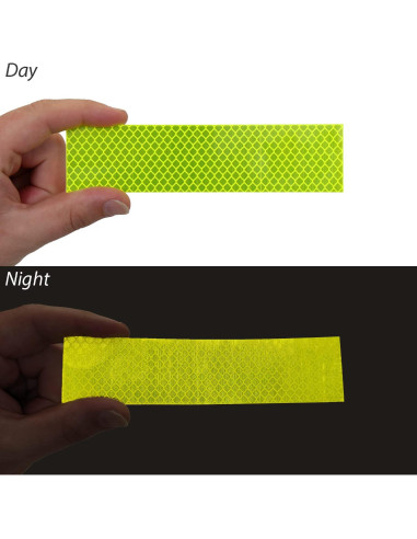 Tiras Reflectantes 3M Amarillo Verde 1.2 x 15.2 cm - Paquete de 4