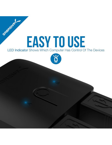 Interruptor USB 3.0 Sabrent USB-SW30 para 2 Computadoras