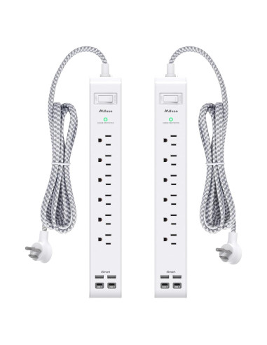 Regleta de Energía Mifaso 1.5m con 6 Salidas y 4 USB
