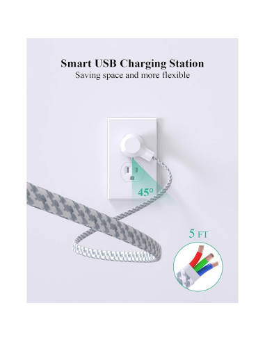 Regleta de Energía Mifaso 1.5m con 6 Salidas y 4 USB