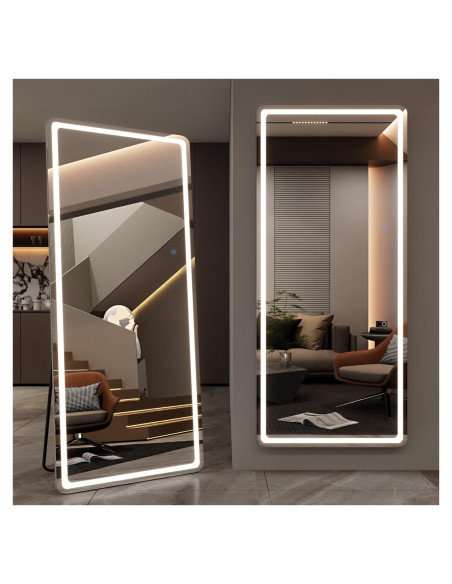 Espejo de Longitud Completa LED LadyNow 180 Perlas 180x71 cm Espejo de Longitud Completa LED LadyNow 180 Perlas 180x71 cm