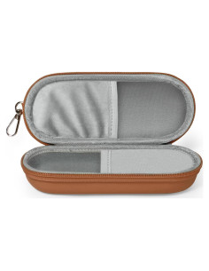 Estuche Doble para Gafas Marrón Organizador con Cremallera