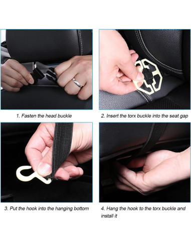 Organizador de Respaldo de Asiento de Coche Sandfren Beige