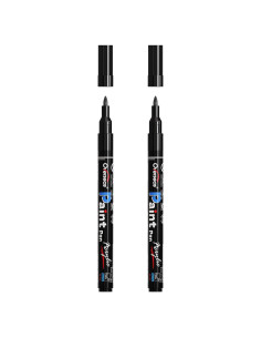 Marcadores de Pintura Acrílica Negra Overseas 0.7mm Punta Fina