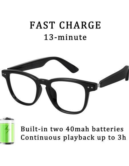 Gafas Inteligentes Bluetooth KX01B con Altavoz y Carga Rápida Gafas Inteligentes Bluetooth KX01B con Altavoz y Carga Rápida