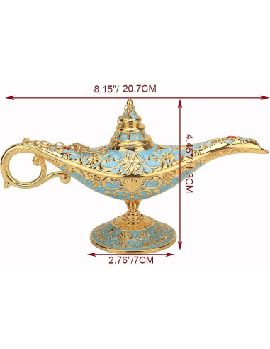 Lámpara Mágica de Aladino LIABI Azul Lago 21x11cm Decorativa