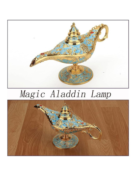 Lámpara Mágica de Aladino LIABI Azul Lago 21x11cm Decorativa Lámpara Mágica de Aladino LIABI Azul Lago 21x11cm Decorativa
