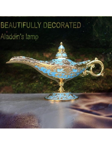 Lámpara Mágica de Aladino LIABI Azul Lago 21x11cm Decorativa