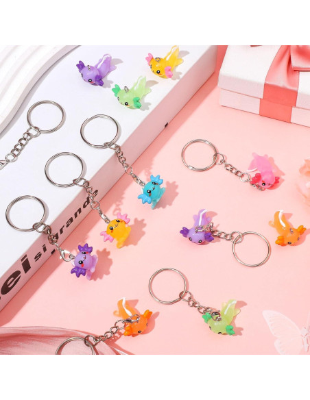 Llaveros de Resina Axolotl Kawaii Liliful - 36 Pcs Mini 3D Llaveros de Resina Axolotl Kawaii Liliful - 36 Pcs Mini 3D