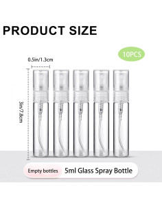 Botellas de Spray Mini Rellenables AxiyanX 5ml - 10 Pcs 2