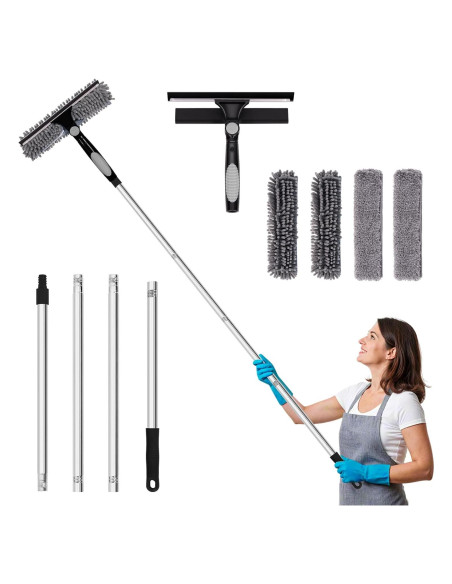 Kit de Limpieza de Ventanas PHABULS 3 en 1 Extensible 185 cm Kit de Limpieza de Ventanas PHABULS 3 en 1 Extensible 185 cm