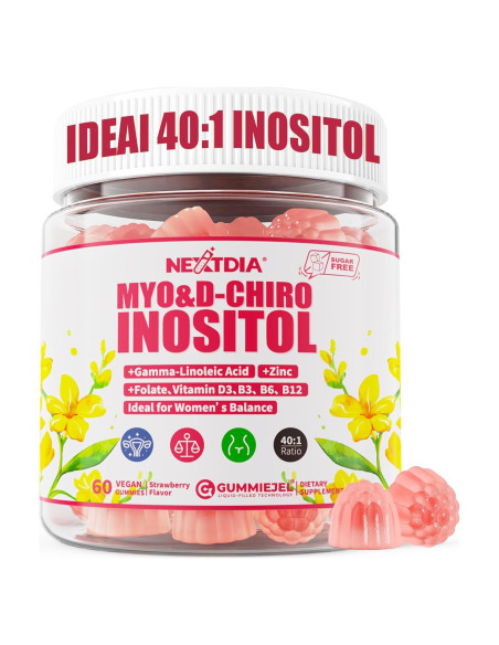 Gomitas de Inositol Veganas NEXTDIA 60ct - Sin Azúcar Gomitas de Inositol Veganas NEXTDIA 60ct - Sin Azúcar