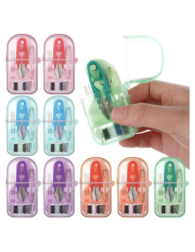 Kit de Costura de Viaje Mini Solsew 10 Piezas Portátil