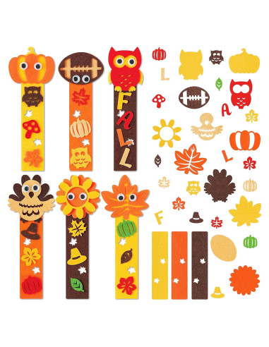 Kit de Manualidades de Marcadores de Otoño HubirdSall 24 Piezas