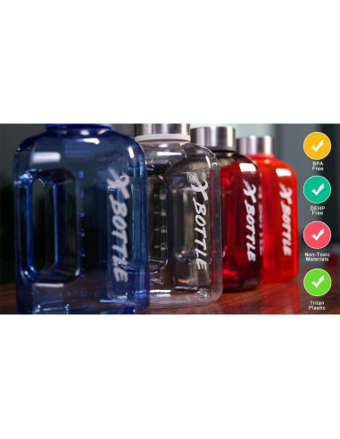 Botella de Agua Deportiva XBOTTLE 2.5L con Infusor y Libre de BPA