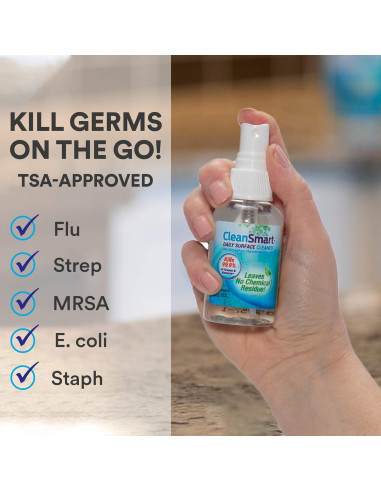 Desinfectante CleanSmart 2 oz Aprobado TSA Paquete de 3