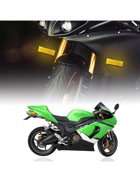 2 Reflectores de Motocicleta Dickno Naranja Rectangular 2 Reflectores de Motocicleta Dickno Naranja Rectangular