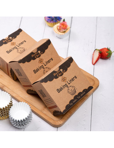 Forros para Cupcakes Mini Dorados Bake Choice 400 Piezas 3.5cm