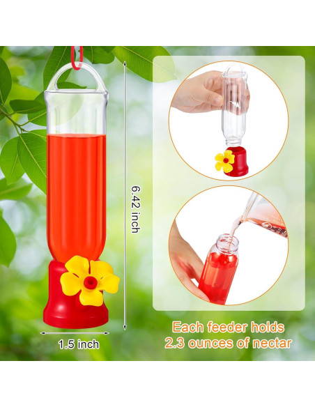 Alimentadores de Colibrí Sunnyray 10 Piezas 15.24 cm Alimentadores de Colibrí Sunnyray 10 Piezas 15.24 cm