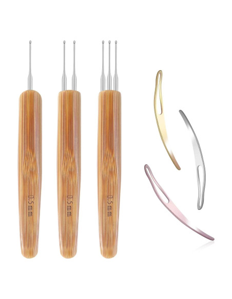 Set de 6 Agujas de Crochet AGBOLO 0.5mm para Dreadlocks Set de 6 Agujas de Crochet AGBOLO 0.5mm para Dreadlocks