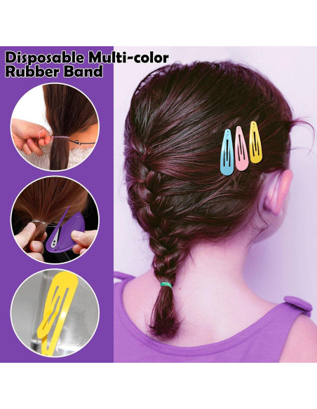 2000 Gomas de Pelo Elásticas 32 Colores + Accesorios Auroray 2000 Gomas de Pelo Elásticas 32 Colores + Accesorios Auroray