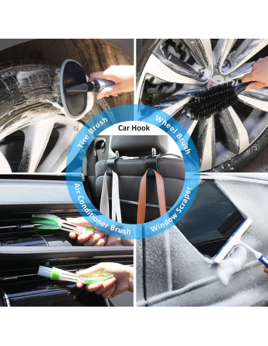 Kit de Limpieza de Autos AUTODECO 41 Piezas con Aspiradora