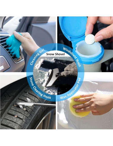 Kit de Limpieza de Autos AUTODECO 41 Piezas con Aspiradora
