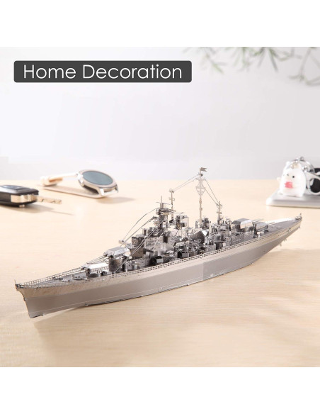 Rompecabezas 3D de Metal Piececool Acorazado Bismarck 207 Pcs Rompecabezas 3D de Metal Piececool Acorazado Bismarck 207 Pcs
