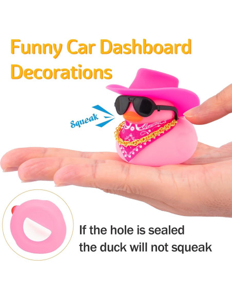 Patito de Goma Decorativo Wonuu con Sombrero y Gafas - Negro Patito de Goma Decorativo Wonuu con Sombrero y Gafas - Negro